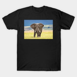 African Elephant: Photo + Digital Art Design T-Shirt